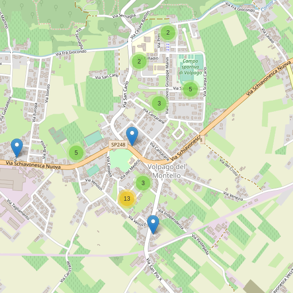 Thumbnail mappa parcheggi di Volpago del Montello