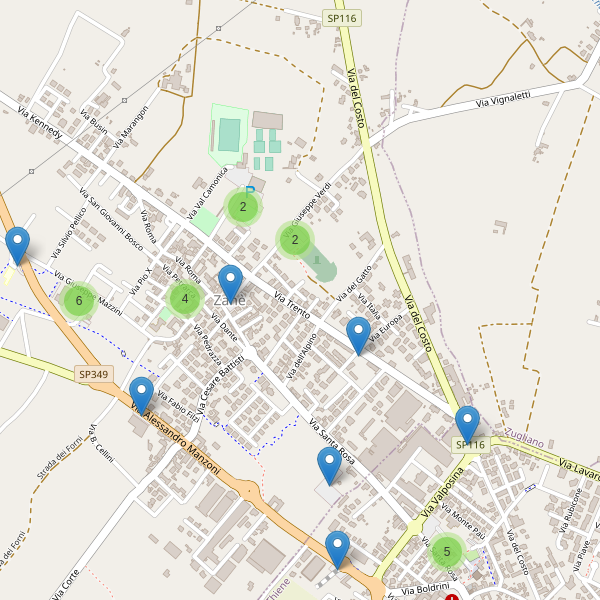 Thumbnail mappa parcheggi di Zanè