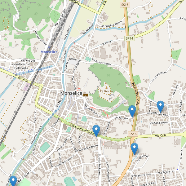 Thumbnail mappa ristoranti di Monselice