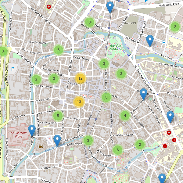 Thumbnail mappa ristoranti di Padova