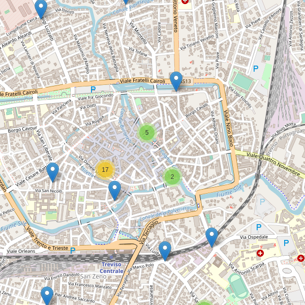 Thumbnail mappa ristoranti di Treviso