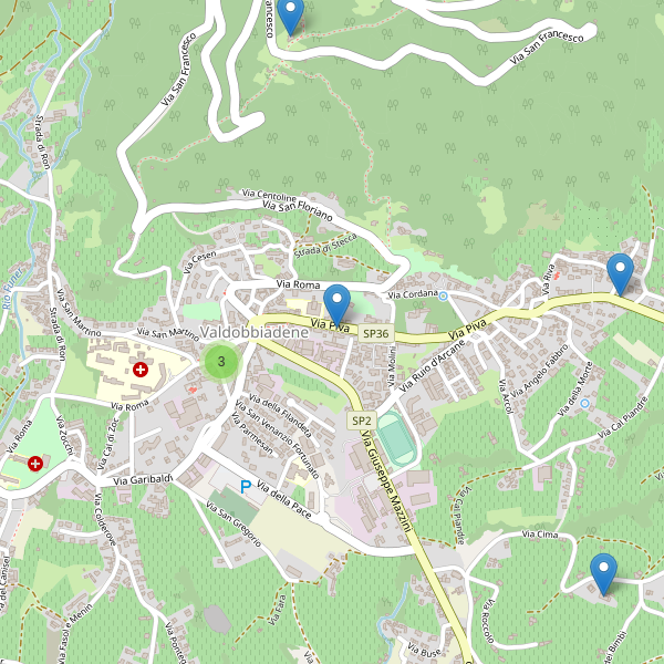 Thumbnail mappa ristoranti di Valdobbiadene