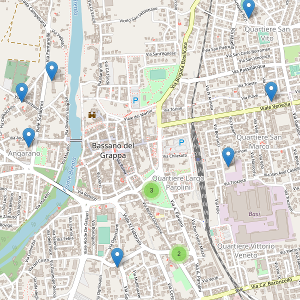 Thumbnail mappa scuole di Bassano del Grappa