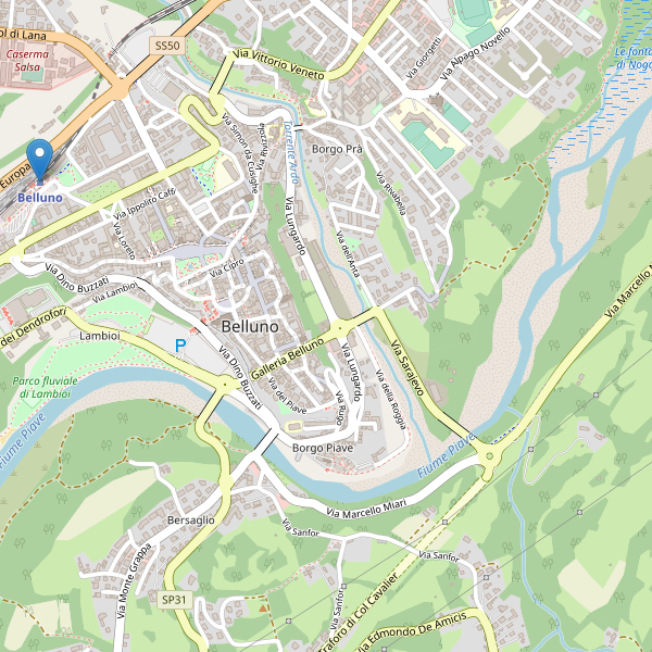 Thumbnail mappa stazioni di Belluno