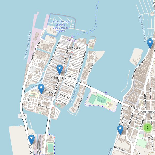 Thumbnail mappa supermercati di Chioggia