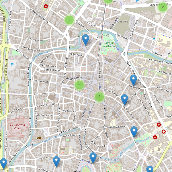 Thumbnail mappa supermercati di Padova