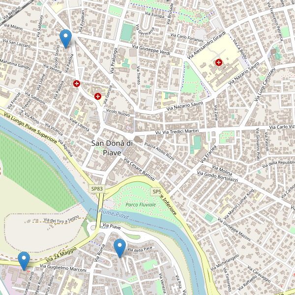 Thumbnail mappa supermercati di San Donà di Piave