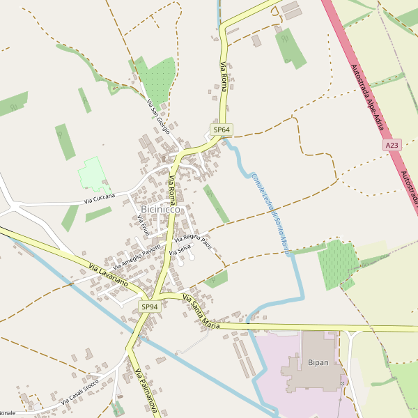 Thumbnail mappa stradale di Bicinicco