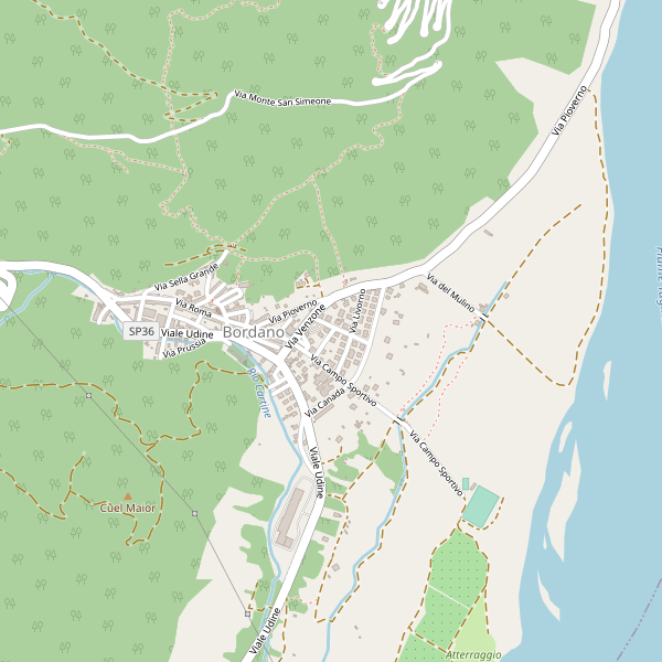 Thumbnail mappa stradale di Bordano