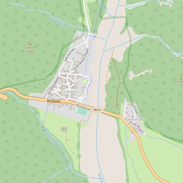 Thumbnail mappa stradale di Cimolais
