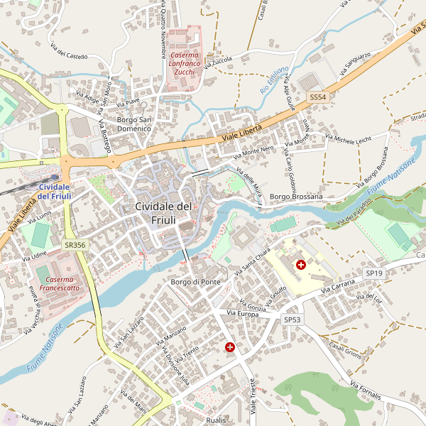 Thumbnail mappa localinotturni di Cividale del Friuli