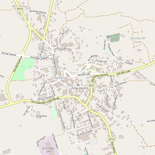 Thumbnail mappa stradale di Fagagna