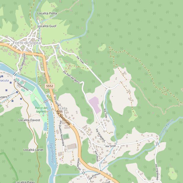 Thumbnail mappa stradale di Forni di Sopra