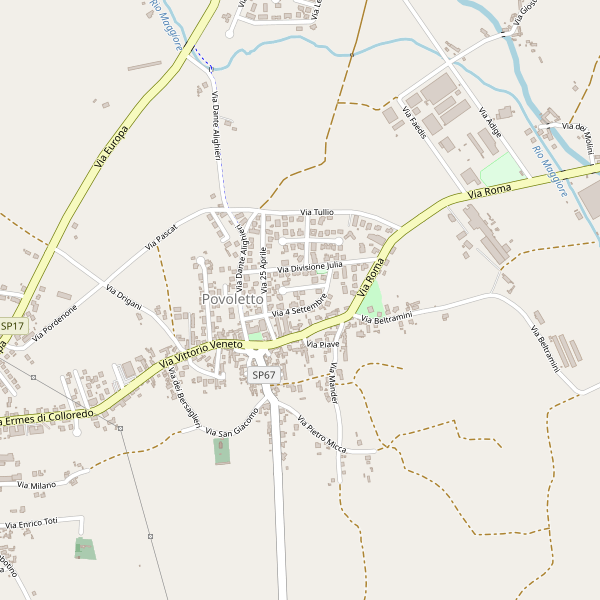 Thumbnail mappa stradale di Povoletto