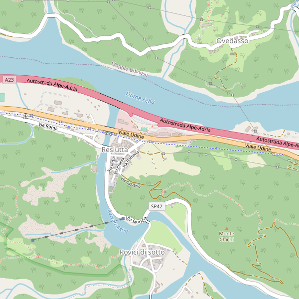 Thumbnail mappa stradale di Resiutta