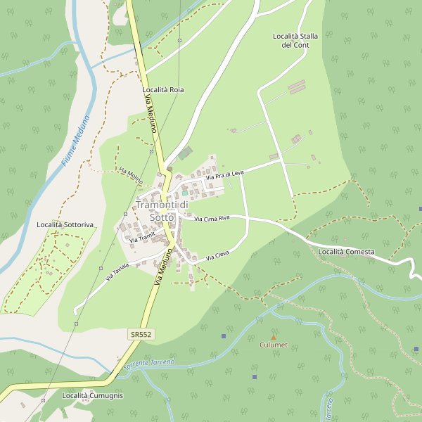 Thumbnail mappa stradale di Tramonti di Sotto