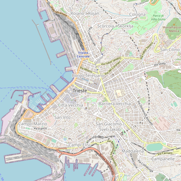 Thumbnail mappa autolavaggi di Trieste