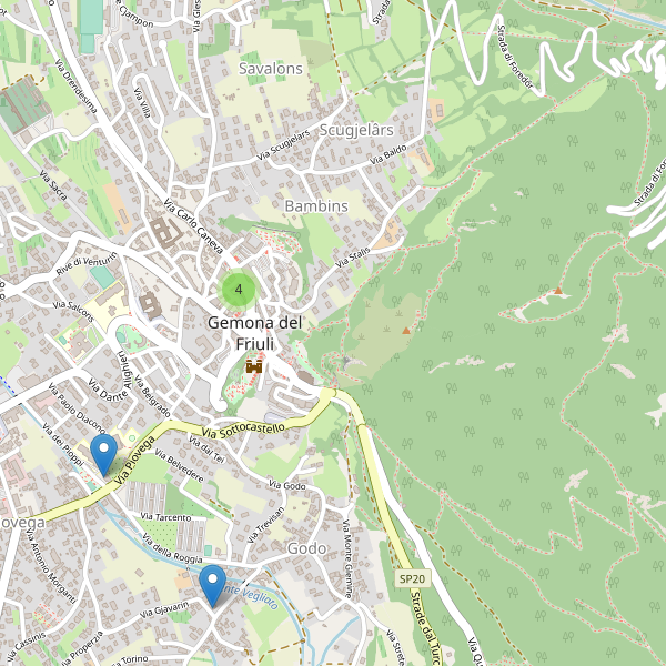 Thumbnail mappa bar di Gemona del Friuli