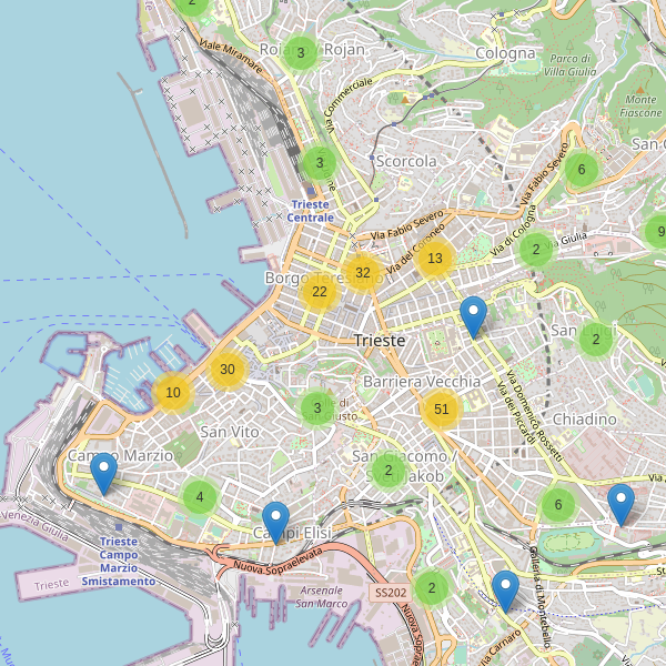 Thumbnail mappa bar di Trieste