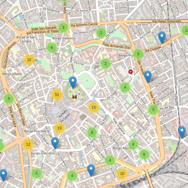 Thumbnail mappa bar di Udine