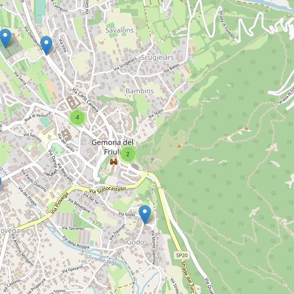 Thumbnail mappa chiese di Gemona del Friuli