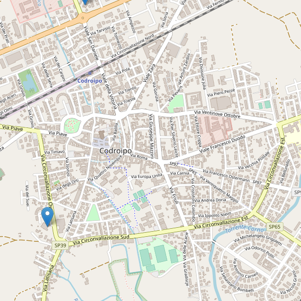 Thumbnail mappa hotel di Codroipo