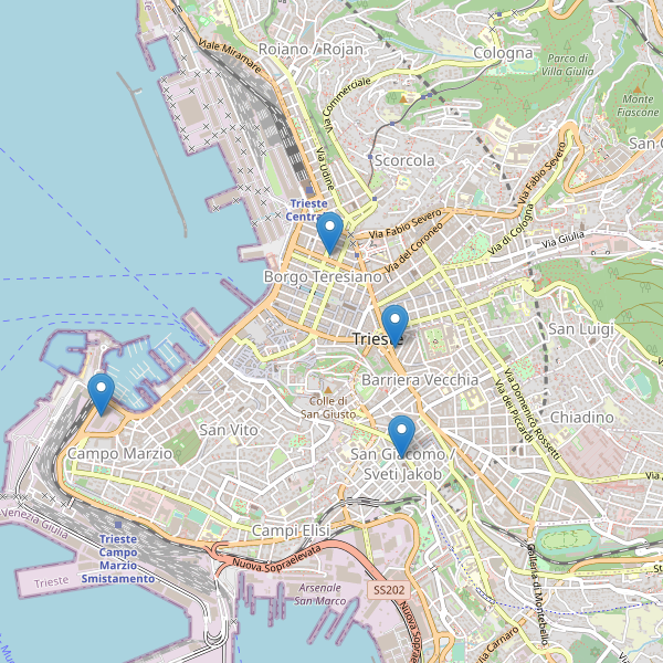 Thumbnail mappa mercati di Trieste