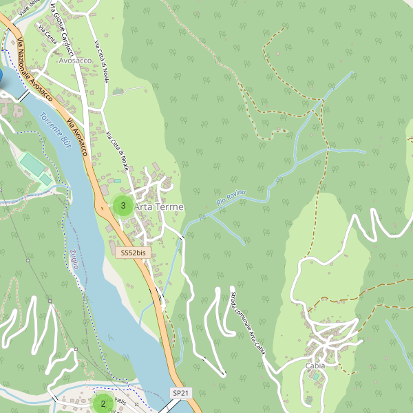 Thumbnail mappa parcheggi di Arta Terme
