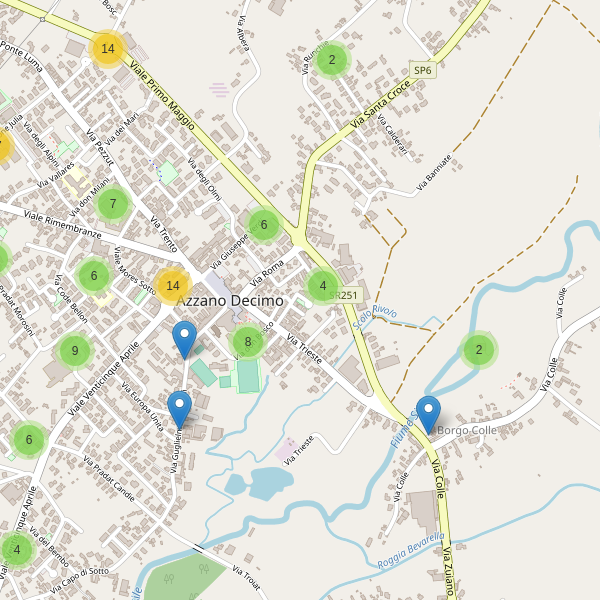 Thumbnail mappa parcheggi di Azzano Decimo