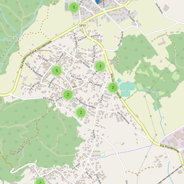 Thumbnail mappa parcheggi di Budoia