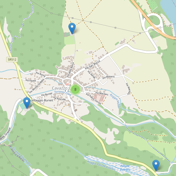 Thumbnail mappa parcheggi di Cavazzo Carnico