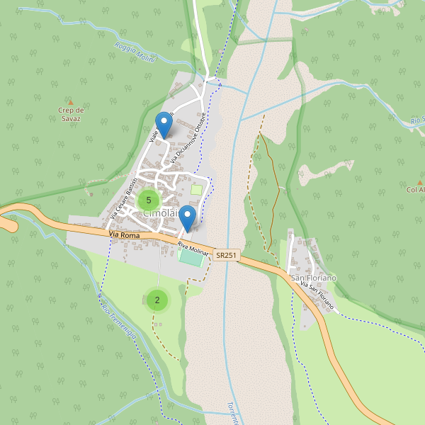 Thumbnail mappa parcheggi di Cimolais