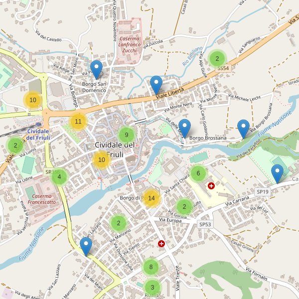 Thumbnail mappa parcheggi di Cividale del Friuli