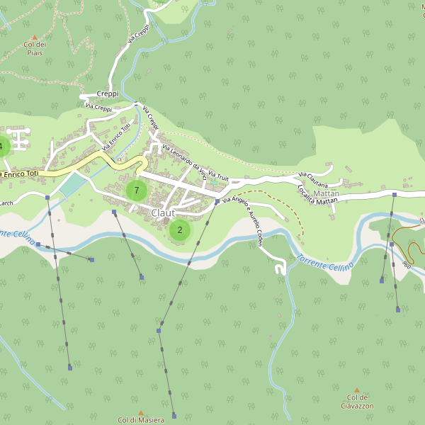 Thumbnail mappa parcheggi di Claut
