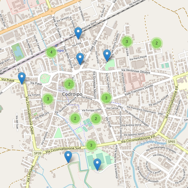 Thumbnail mappa parcheggi di Codroipo