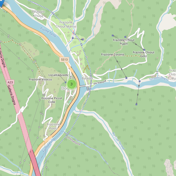 Thumbnail mappa parcheggi di Dogna