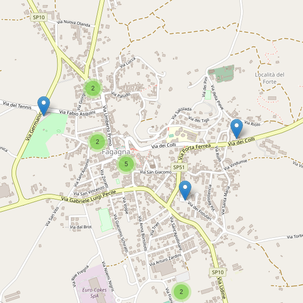 Thumbnail mappa parcheggi di Fagagna