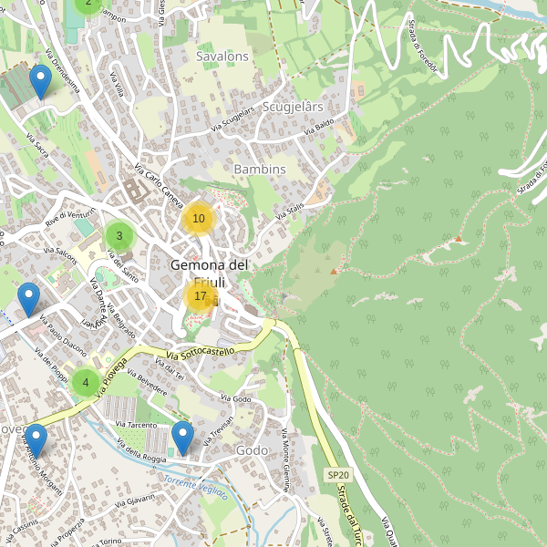 Thumbnail mappa parcheggi di Gemona del Friuli