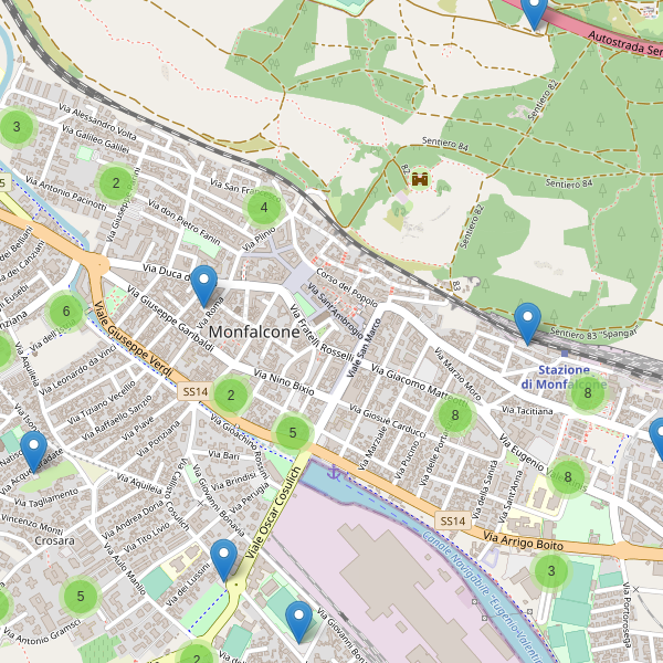 Thumbnail mappa parcheggi di Monfalcone