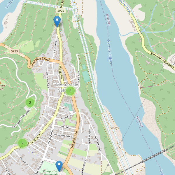Thumbnail mappa parcheggi di Montereale Valcellina