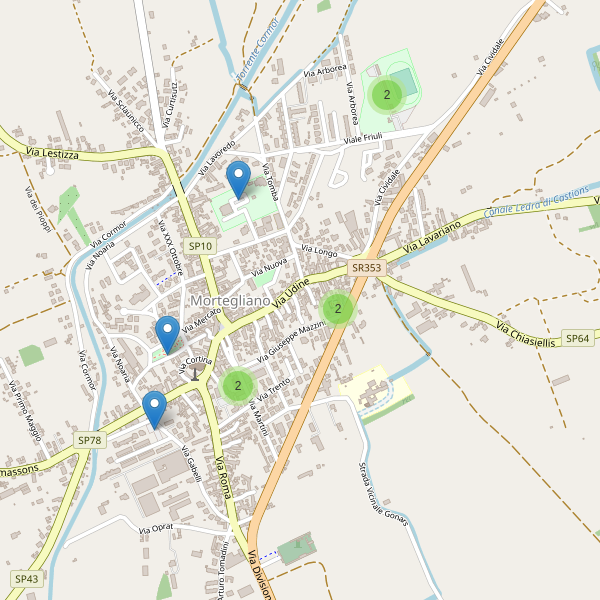 Thumbnail mappa parcheggi di Mortegliano