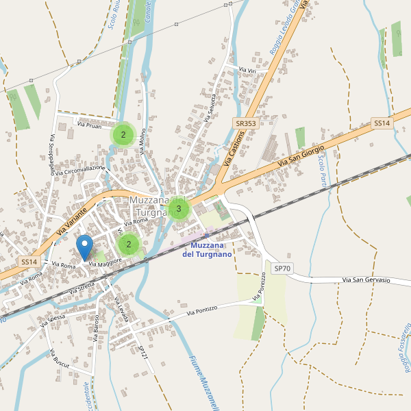 Thumbnail mappa parcheggi di Muzzana del Turgnano