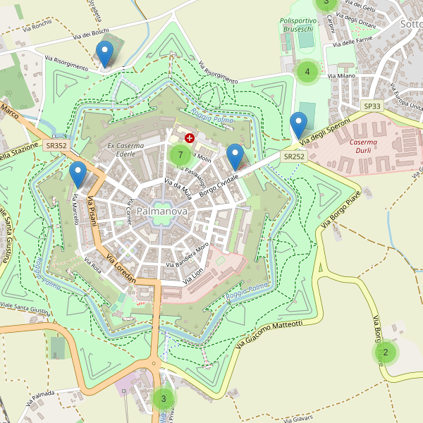 Thumbnail mappa parcheggi di Palmanova