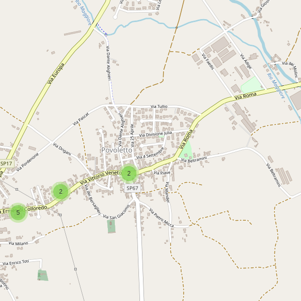 Thumbnail mappa parcheggi di Povoletto