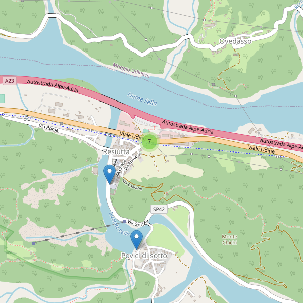 Thumbnail mappa parcheggi di Resiutta