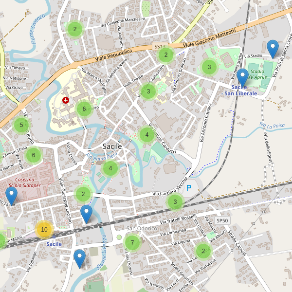 Thumbnail mappa parcheggi di Sacile