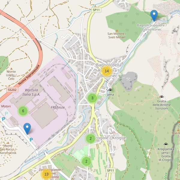 Thumbnail mappa parcheggi di San Dorligo della Valle - Dolina