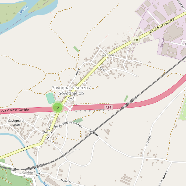 Thumbnail mappa parcheggi di Savogna d'Isonzo