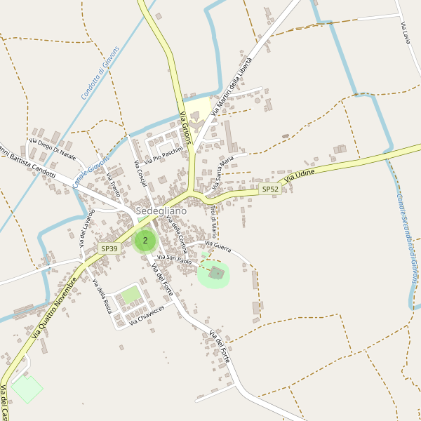 Thumbnail mappa parcheggi di Sedegliano