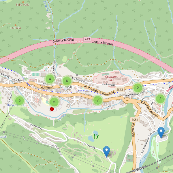 Thumbnail mappa parcheggi di Tarvisio